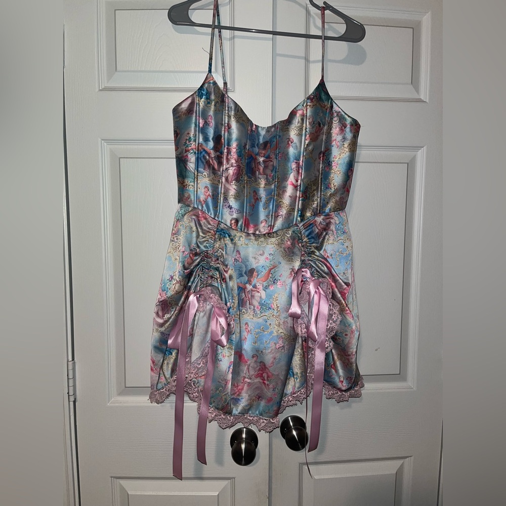 Sugar Thrillz Pink and Blue Mini Dress